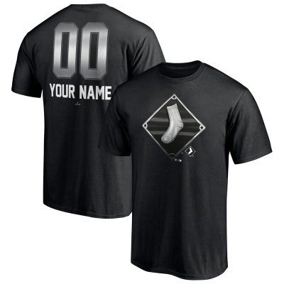 Chicago White Sox Black Personalized Name & Number Midnight Mascot Unisex T-Shirt Cotton Tee