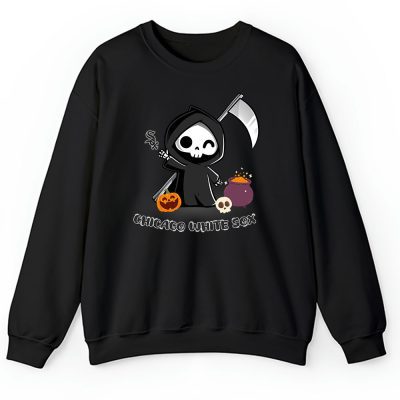 Chicago White Sox x Grim Reaper Cute Spooky x MLB Halloween Unisex Sweatshirt TAS14739