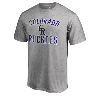 Colorado Rockies Ash Victory Arch Unisex T-Shirt Cotton Tee