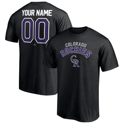 Colorado Rockies Black Personalized Team Winning Streak Name & Number Unisex T-Shirt Cotton Tee