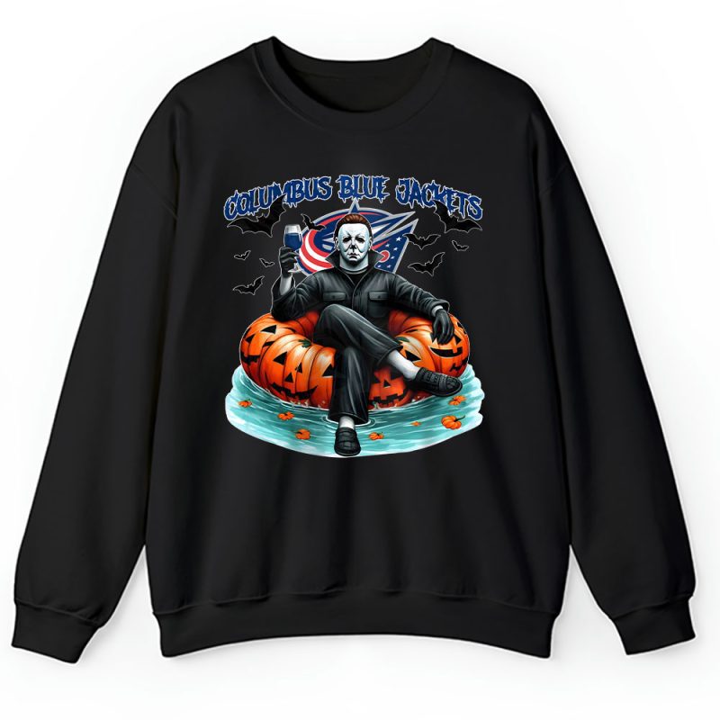 Columbus Blue Jackets x Halloween Masquerade NHL x Michael Myers Masked Killer Unisex Sweatshirt TAS15187