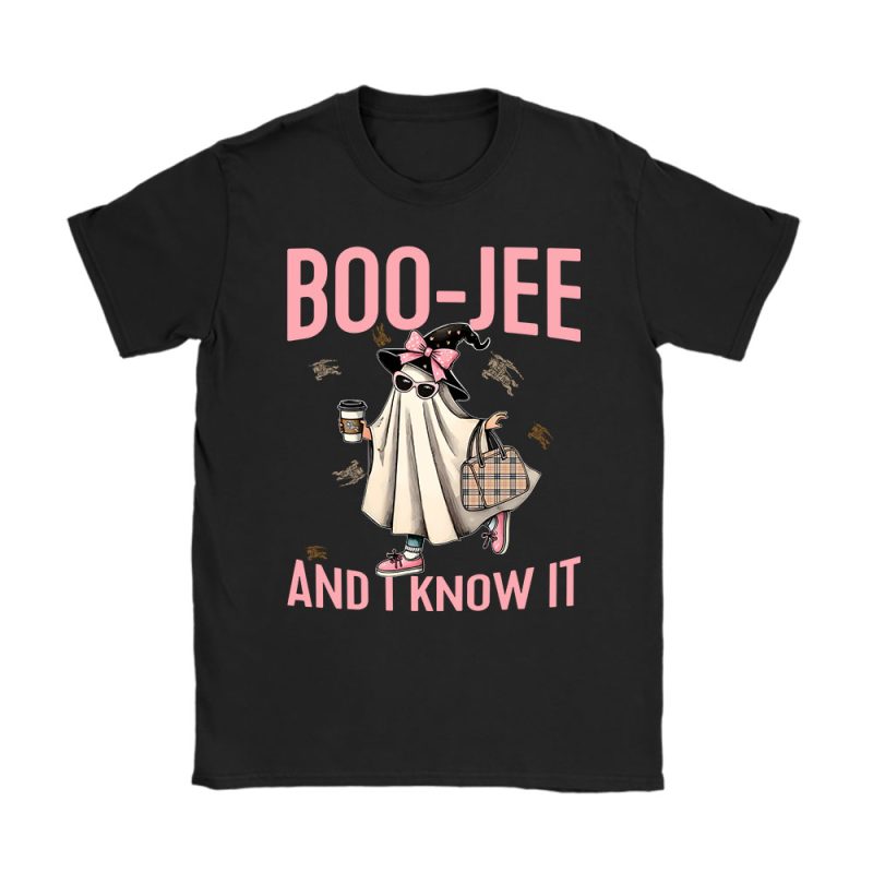 Coquette Boojee Ghost Halloween Burberry Unisex T-Shirt Cotton Tee TAT14645