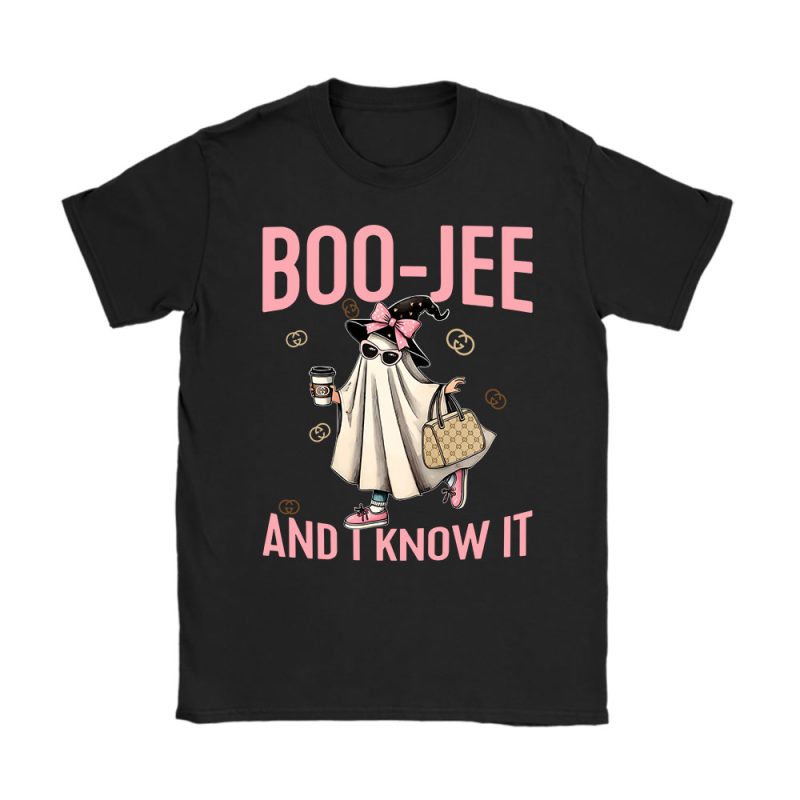 Coquette Boojee Ghost Halloween Gucci Unisex T-Shirt Cotton Tee TAT14648