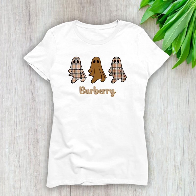 Cute Ghost Boujee Boojee Spooky Halloween Burberry Lady T-Shirt Women Tee LTL14650