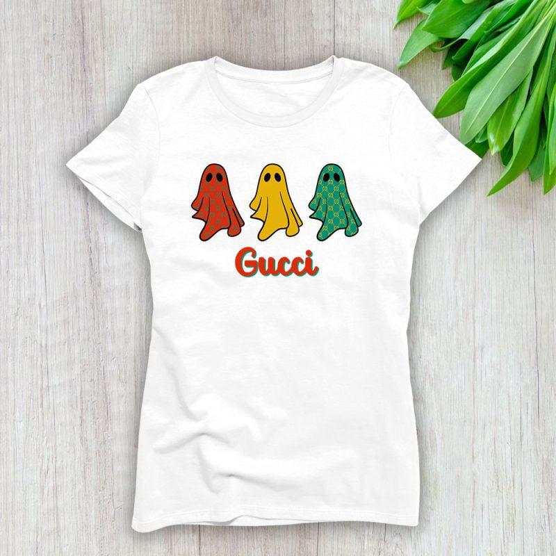 Cute Ghost Boujee Boojee Spooky Halloween Gucci Lady T-Shirt Women Tee LTL14652