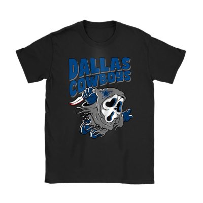 Dallas Cowboys x Its Halloween NFL x Ghost Coming Unisex T-Shirt Cotton Tee TAT16319