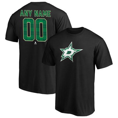 Dallas Stars Black Emerald Plaid Personalized Name & Number Unisex T-Shirt Cotton Tee