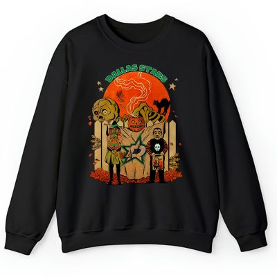 Dallas Stars x Halloween Horror Nights x Pumpkin Face Unisex Sweatshirt TAS15629