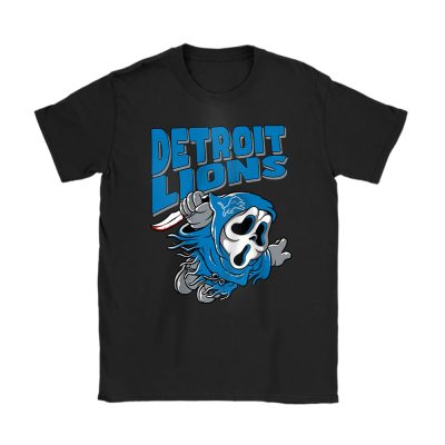 Detroit Lions x Its Halloween NFL x Ghost Coming Unisex T-Shirt Cotton Tee TAT16351