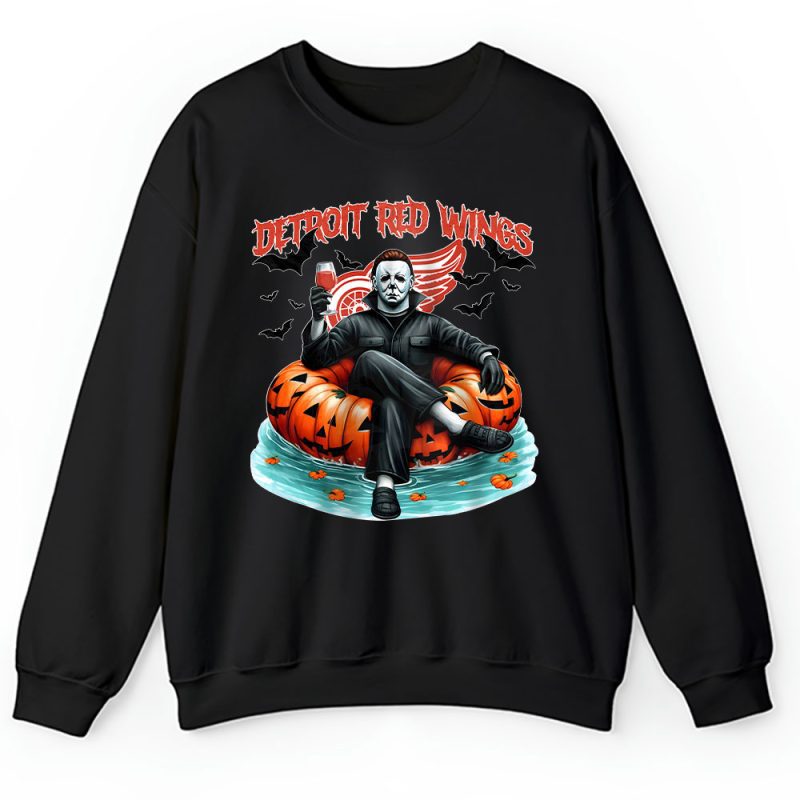 Detroit Red Wings x Halloween Masquerade NHL x Michael Myers Masked Killer Unisex Sweatshirt TAS15259