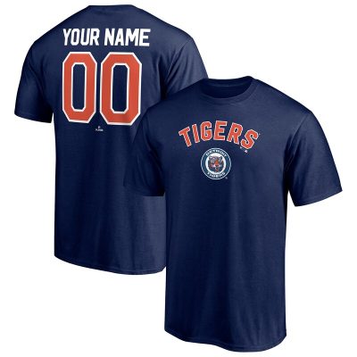 Detroit Tigers Navy Cooperstown Winning Streak Personalized Name & Number Unisex T-Shirt Cotton Tee