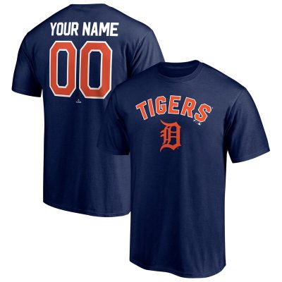 Detroit Tigers Navy Personalized Team Winning Streak Name & Number Unisex T-Shirt Cotton Tee