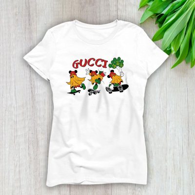 Disney Halloween Mickey Ghost Skateboarding Shirt Gucci Lady T-Shirt Women Tee LTL15107