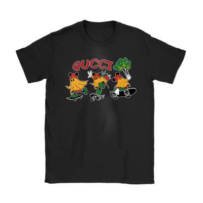 Disney Halloween Mickey Ghost Skateboarding Shirt Gucci Unisex T-Shirt Cotton Tee TAT15107