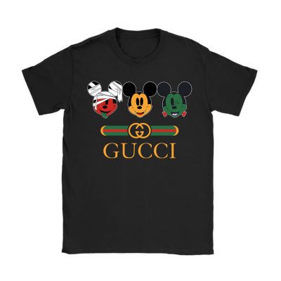 Disney Mickey Happy Halloween Gucci Unisex T-Shirt Cotton Tee TAT14655