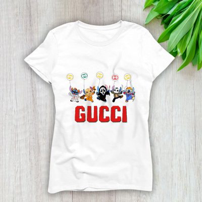 Disney Stitch Hapyy Halloween Gucci Lady T-Shirt Women Tee LTL15110