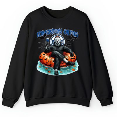 Edmonton Oilers x Halloween Masquerade NHL x Michael Myers Masked Killer Unisex Sweatshirt TAS15260