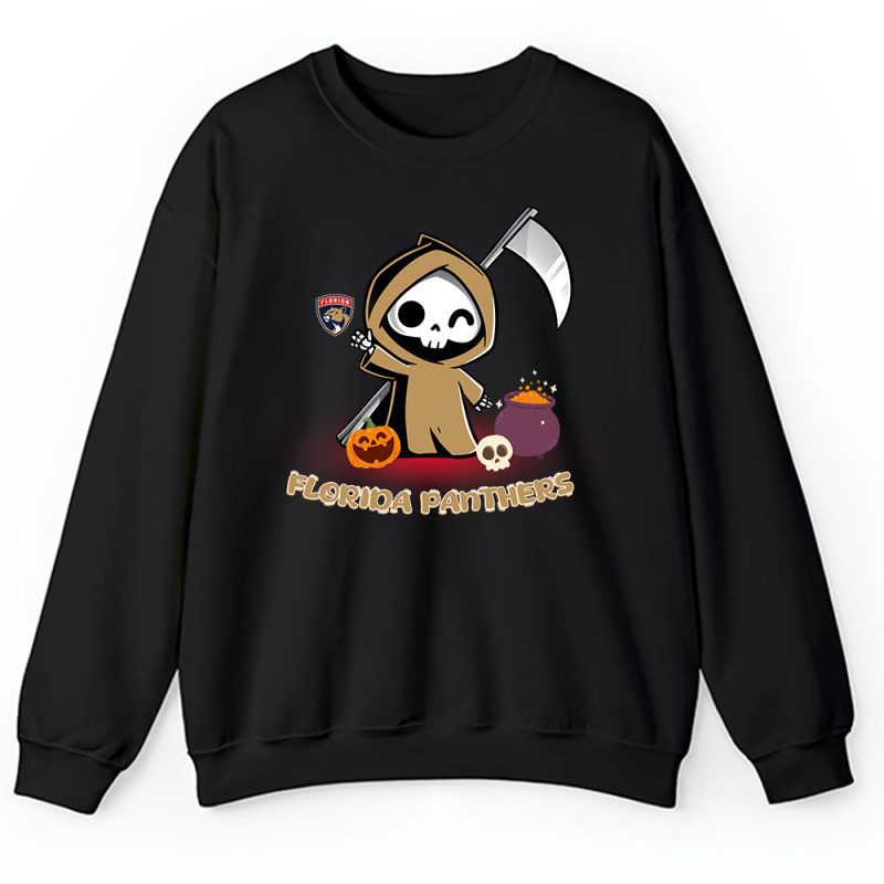 Florida Panthers x Grim Reaper Cute Spooky x NHL Halloween Unisex Sweatshirt TAS14780