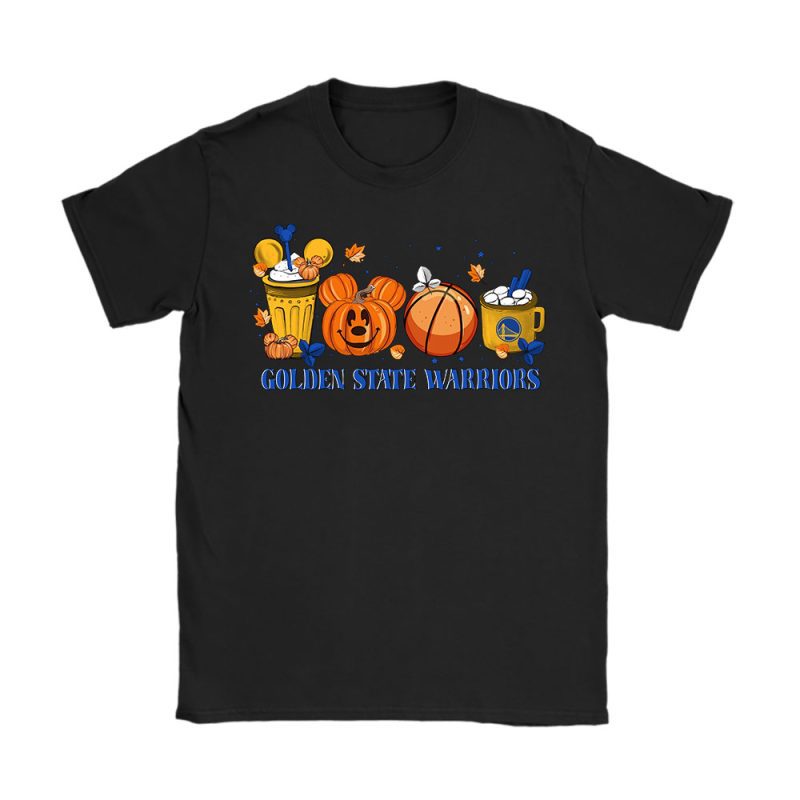 Golden State Warriors x Halloween Horror Nights x Pumpkin Face Unisex T-Shirt Cotton Tee TAT14791