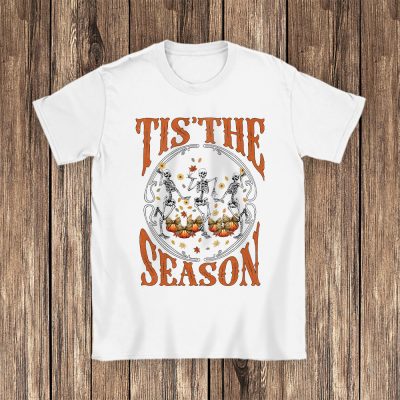 Halloween Tis The Season Skeleton Louis Vuitton Unisex T-Shirt Cotton Tee TAT15113