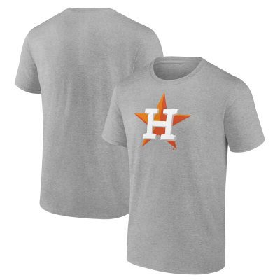 Houston Astros Heathered Gray Team Logo Unisex T-Shirt Cotton Tee