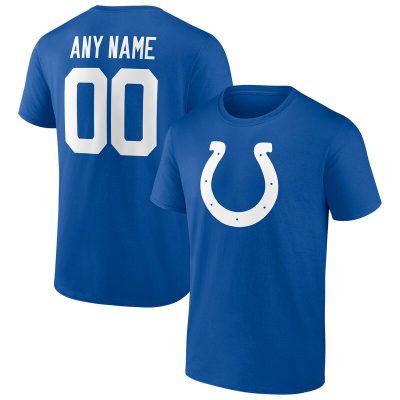 Indianapolis Colts Royal Team Personalized Name & Number Unisex T-Shirt Cotton Tee