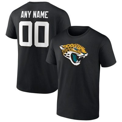 Jacksonville Jaguars Black Team Personalized Name & Number Unisex T-Shirt Cotton Tee