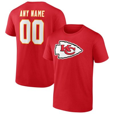 Kansas City Chiefs Red Team Personalized Name & Number Unisex T-Shirt Cotton Tee