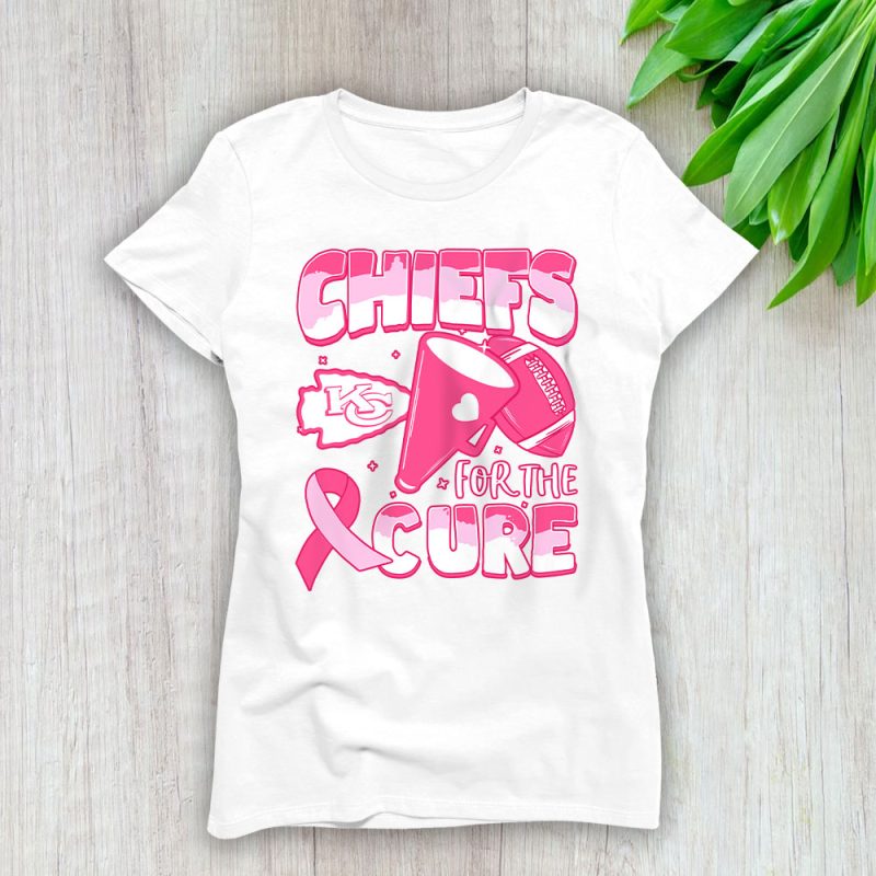 Kansas City Chiefs Support Cancer Warrior x Cancer Awareness x Breast Cancer Gift Lady T-Shirt Women Tee LTL16018