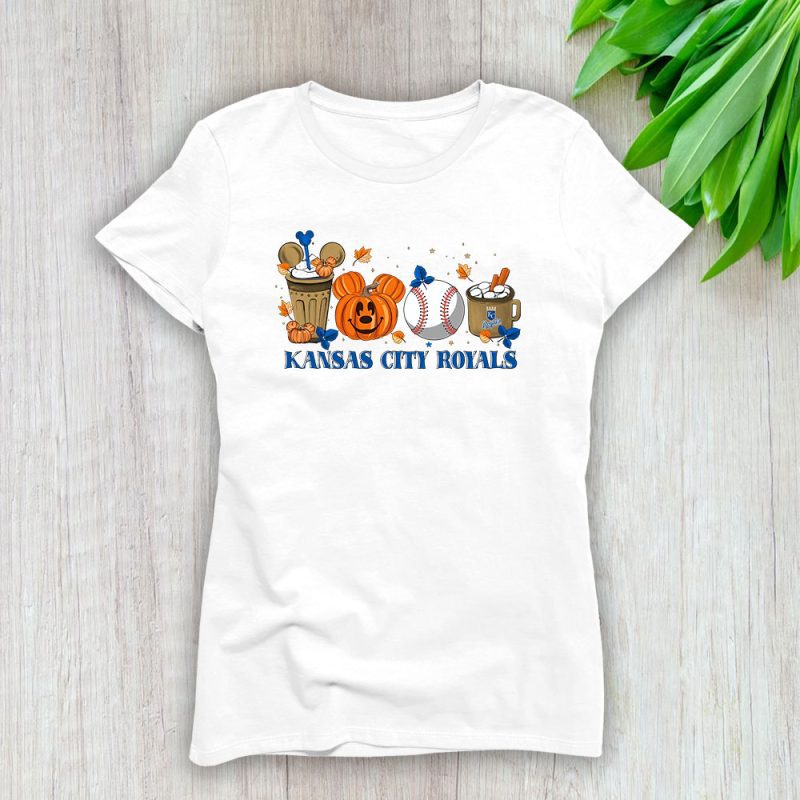 Kansas City Royals x Halloween Horror Nights x Pumpkin Face Lady T-Shirt Women Tee LTL15675