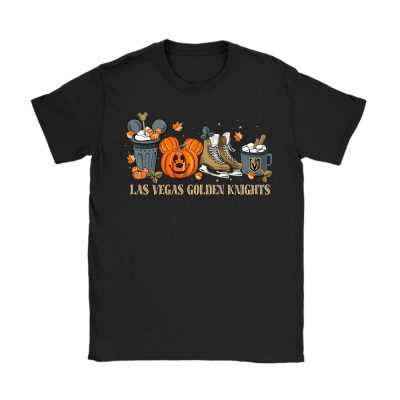 Las Vegas Golden Knights x Halloween Horror Nights x Pumpkin Face Unisex T-Shirt Cotton Tee TAT14854