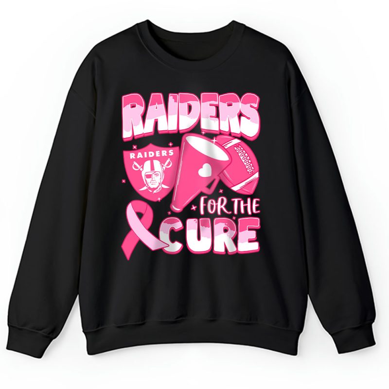 Las Vegas Raiders Support Cancer Warrior x Cancer Awareness x Breast Cancer Gift Unisex Sweatshirt TAS16047