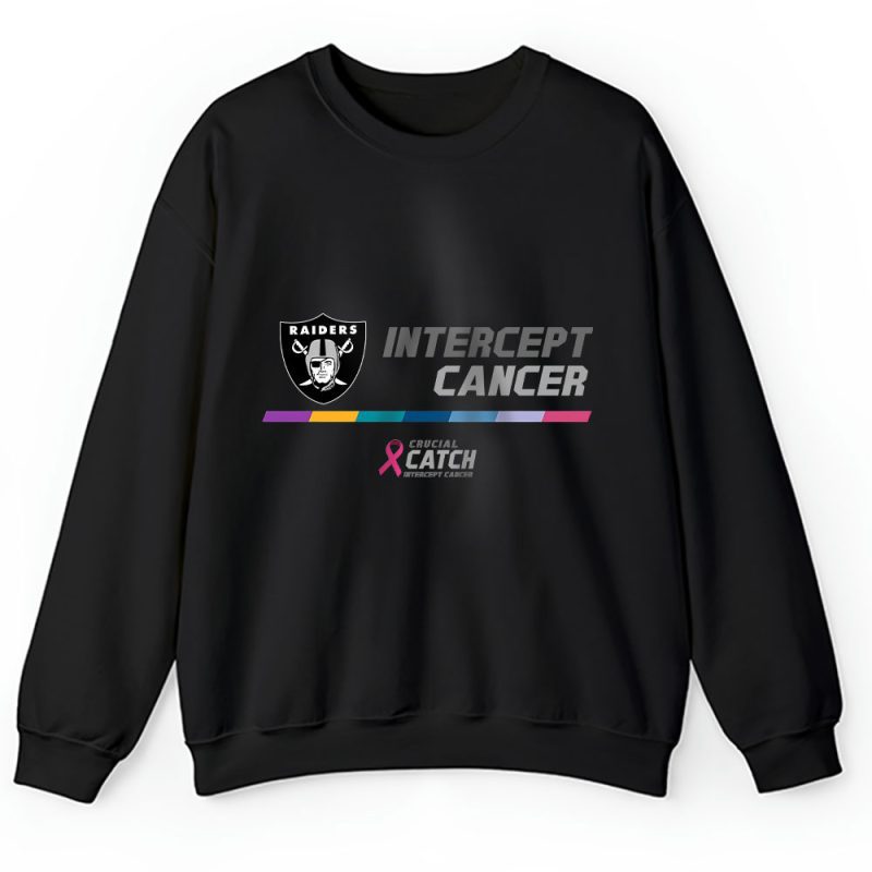 Las Vegas Raiders Support Cancer Warrior x Intercept Cancer x Crucial Catch Unisex Sweatshirt TAS16046