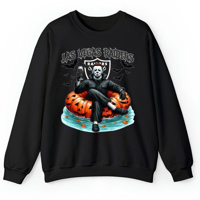 Las Vegas Raiders x Halloween Horror x Michael Myers Masked Killer Unisex Sweatshirt TAS14852