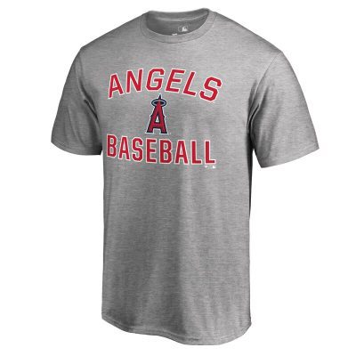 Los Angeles Angels Ash Victory Arch Unisex T-Shirt Cotton Tee