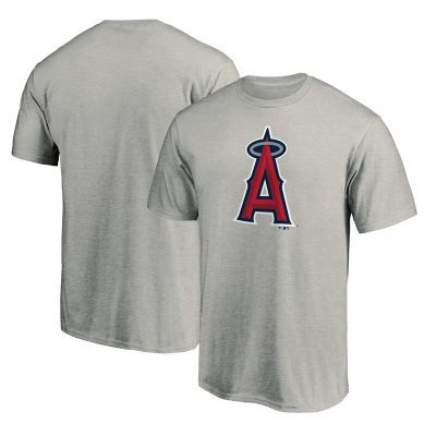 Los Angeles Angels Heathered Gray Team Logo Unisex T-Shirt Cotton Tee