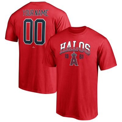 Los Angeles Angels Red Hometown Legend Personalized Name & Number Unisex T-Shirt Cotton Tee