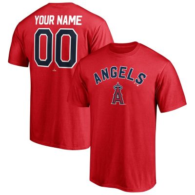 Los Angeles Angels Red Personalized Team Winning Streak Name & Number Unisex T-Shirt Cotton Tee