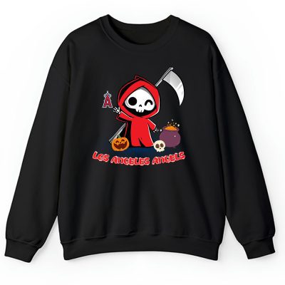 Los Angeles Angels x Grim Reaper Cute Spooky x MLB Halloween Unisex Sweatshirt TAS14818