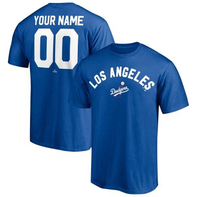 Los Angeles Dodgers Royal Cooperstown Winning Streak Personalized Name & Number Unisex T-Shirt Cotton Tee