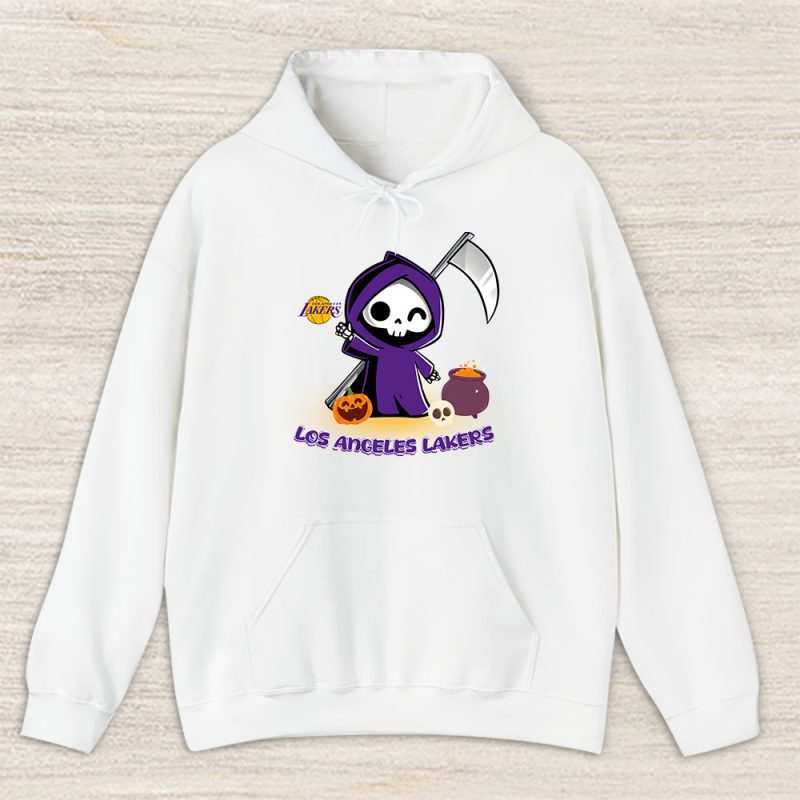 Los Angeles Lakers x Grim Reaper Cute Spooky x NBA Halloween Unisex Hoodie TAH14834