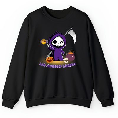 Los Angeles Lakers x Grim Reaper Cute Spooky x NBA Halloween Unisex Sweatshirt TAS14834