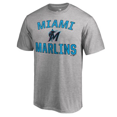 Miami Marlins Ash Victory Arch Unisex T-Shirt Cotton Tee