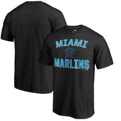 Miami Marlins Black Victory Arch Unisex T-Shirt Cotton Tee