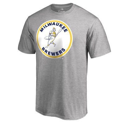 Milwaukee Brewers Ash Cooperstown Collection Forbes Unisex T-Shirt Cotton Tee