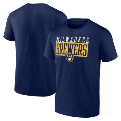 Milwaukee Brewers Navy Hard To Beat Unisex T-Shirt Cotton Tee