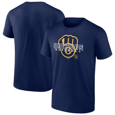 Milwaukee Brewers Navy Stellar Unisex T-Shirt Cotton Tee