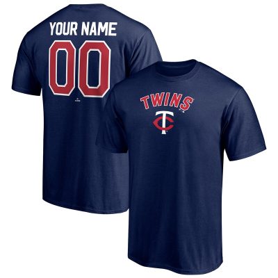 Minnesota Twins Navy Personalized Team Winning Streak Name & Number Unisex T-Shirt Cotton Tee