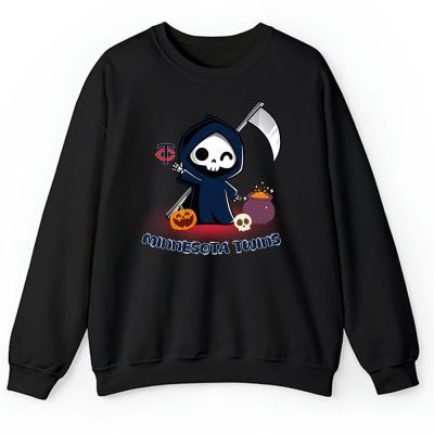 Minnesota Twins x Grim Reaper Cute Spooky x MLB Halloween Unisex Sweatshirt TAS15722