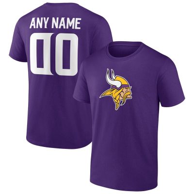 Minnesota Vikings Purple Team Personalized Name & Number Unisex T-Shirt Cotton Tee